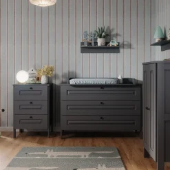 Vitalispa Kommode Grau Ajaton - 60x88x53 cm gefertigt aus Spanplatte - Die Kommode mit Schubladen für Kinder und Teenager, für den schnellen Zugriff auf das Wesentliche