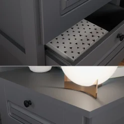 Vitalispa Kommode Grau Ajaton - 60x88x53 cm gefertigt aus Spanplatte - Die Kommode mit Schubladen für Kinder und Teenager, für den schnellen Zugriff auf das Wesentliche