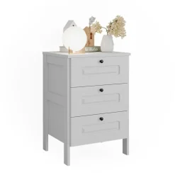 Vitalispa Kommode Weiß Ajaton - 60x88x53 cm gefertigt aus Spanplatte - Die Kommode mit Schubladen für Kinder und Teenager, für den schnellen Zugriff auf das Wesentliche