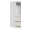 Wandgarderobe Jochen Weiß/Eiche 70 x 150 cm mit Spiegel Vicco