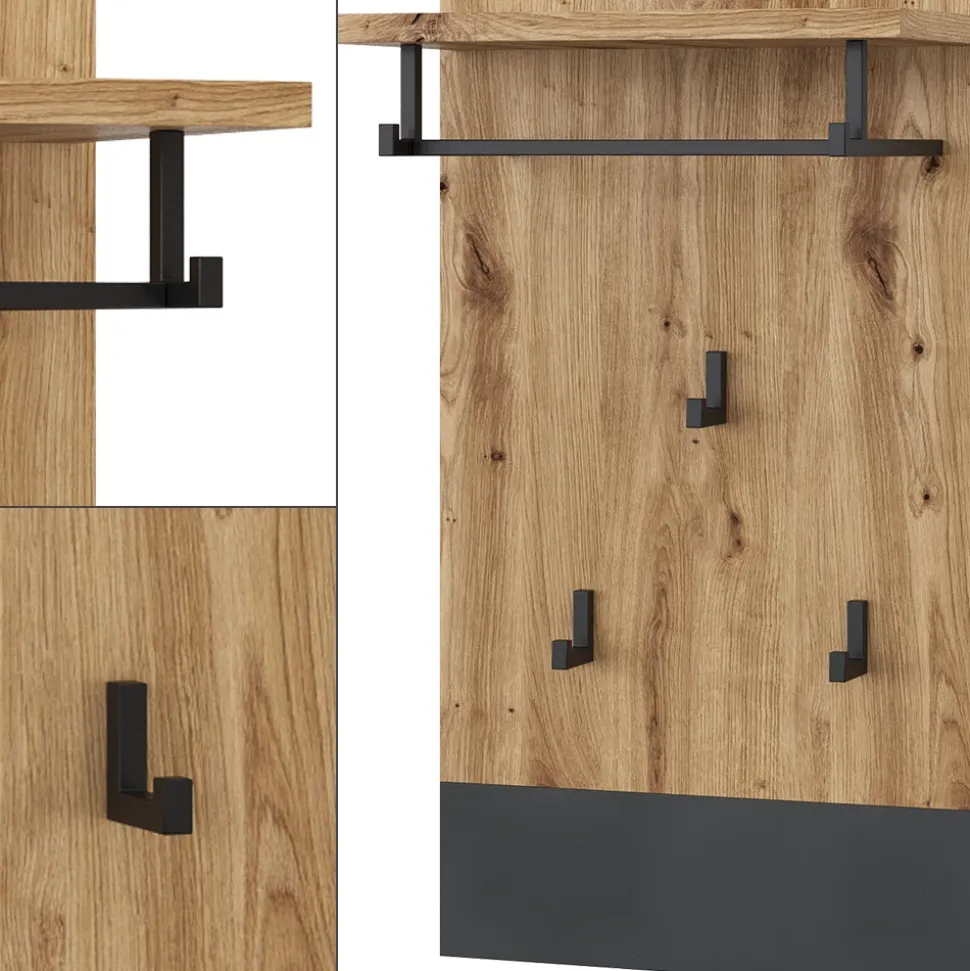 Wandgarderobe Selena Anthrazit 44 x 83 cm Vicco