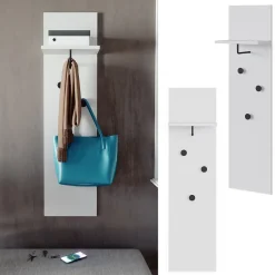 Wandgarderobe Siri Weiß 36 x 135 cm Vicco