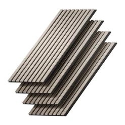 Wandpaneele Akustikpaneel Braun 4 Stück Vicco