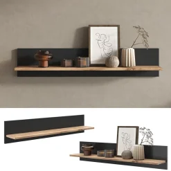 Wandregal Amber Eiche Wotan 100 x 20 cm wandhalterung Vicco