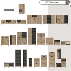 Wandregal Amber Eiche Wotan 100 x 20 cm wandhalterung Vicco