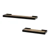 Wandregal Erni Schwarz/Eiche 60 x 3 cm 2er-Set Vicco
