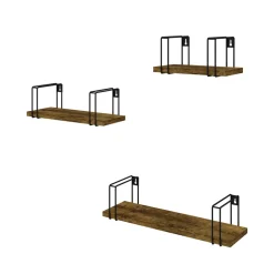 Wandregal Fyrk Antikholz 3 Teile Vicco