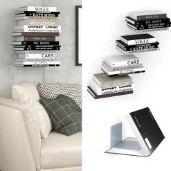 Wandregal Ghost Grau 12.5 x 9 cm 4er Set Vicco