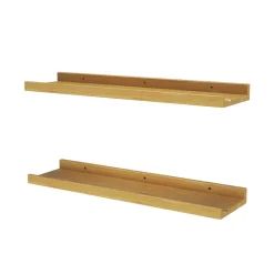 Wandregal Linus Naturholz 60 x 4 cm 2er Set Vicco