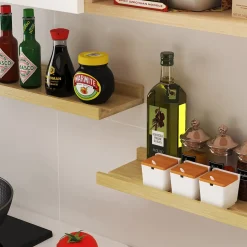 Wandregal Linus Naturholz 40 x 4 cm 2er Set Vicco