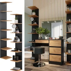 Wandregal Paolo Anthrazit 30 x 190 cm 2er Set Vicco