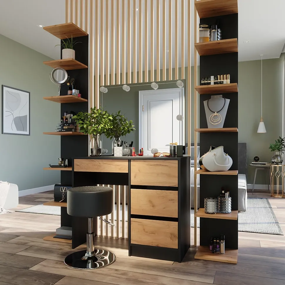 Wandregal Paolo Anthrazit 30 x 190 cm 2er Set Vicco