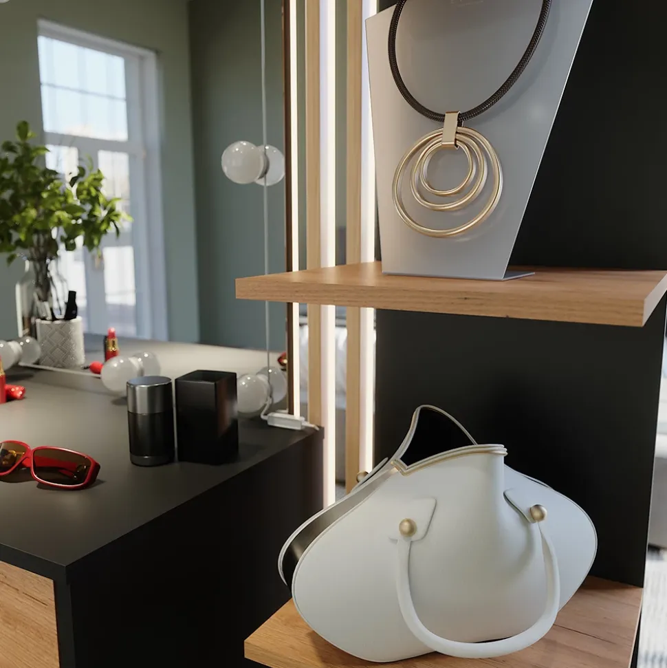 Wandregal Paolo Anthrazit 30 x 190 cm 2er Set Vicco