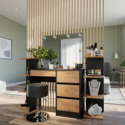 Wandregal Paolo Anthrazit 30 x 95 cm 2er Set Vicco