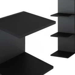 Wandregal Paolo Schwarz 30 x 95 cm 2er Set Vicco