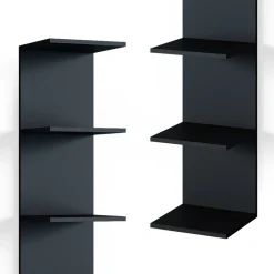 Wandregal Paolo Schwarz 30 x 190 cm Vicco