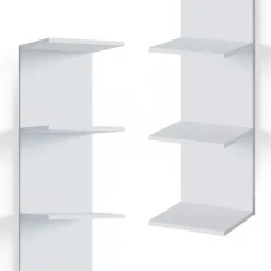 Wandregal Paolo Weiß 30 x 190 cm mit 6 offenen Fächern Vicco