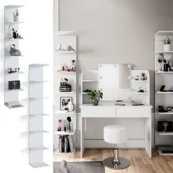 Wandregal Paolo Weiß 30 x 190 cm 2er Set Vicco