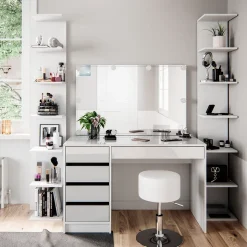 Wandregal Paolo Weiß 30 x 190 cm 2er Set Vicco