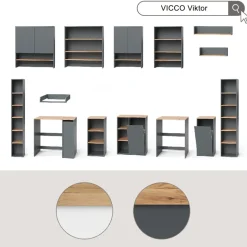 Wandregal Viktor Weiß/Artisan 93.4 x 20 cm Vicco