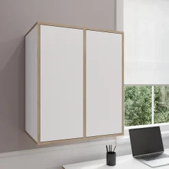 Wandschrank Tetrix Weiß 63 x 75 cm mit 2 Türen Vicco