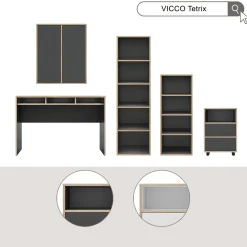 Wandschrank Tetrix Weiß 63 x 75 cm mit 2 Türen Vicco