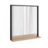Wandspiegel Orlando Anthrazit/Goldkraft Eiche 57 x 60 cm mit Spiegel Vicco