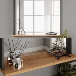 Wandspiegel Orlando Anthrazit/Goldkraft Eiche 57 x 60 cm mit Spiegel Vicco