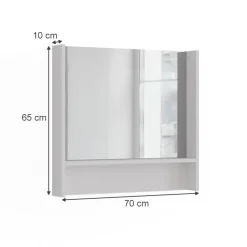 Wandspiegel Sherry Weiß 70 x 65 cm Vicco