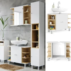 Waschbeckenunterschrank Aquis Weiß 79.6 x 64 cm Vicco