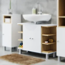 Waschbeckenunterschrank Aquis Weiß 79.6 x 64 cm Vicco