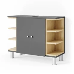 Waschbeckenunterschrank Aquis Anthrazit 79.6 x 64 cm Vicco