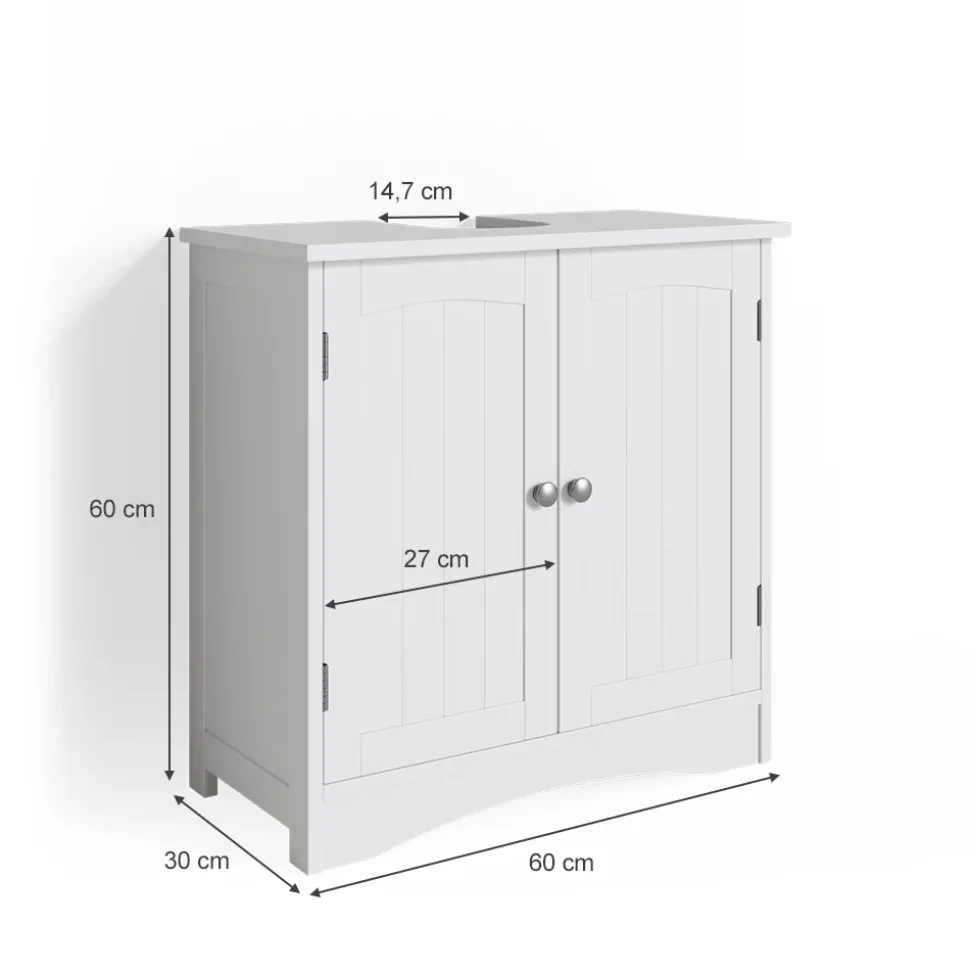 Waschbeckenunterschrank Bianco Weiß 60 x 60 cm Vicco