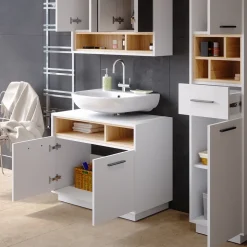 Waschbeckenunterschrank Beatrice Weiß 80 x 64 cm Vicco