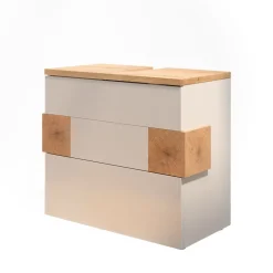 Waschbeckenunterschrank Eden Weiß 70 x 64.5 cm mit 2 Schubladen Vicco