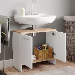 Waschbeckenunterschrank Elvio Weiß 60.4 x 55 cm Vicco