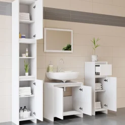 Waschbeckenunterschrank Emma Weiß 58 x 60 cm Vicco