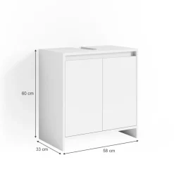 Waschbeckenunterschrank Emma Weiß 58 x 60 cm Vicco