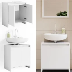 Waschbeckenunterschrank Emma Weiß 58 x 60 cm Vicco