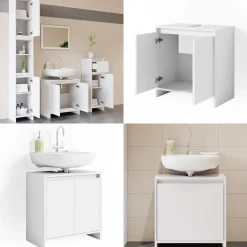 Waschbeckenunterschrank Emma Weiß 58 x 60 cm Vicco