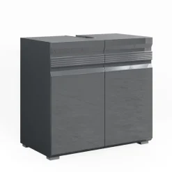 Waschbeckenunterschrank Fredd Anthrazit Hochglanz 60 x 60 cm Vicco