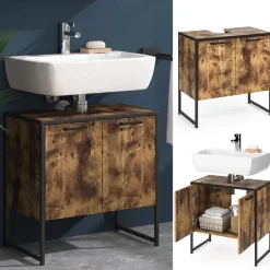 Waschbeckenunterschrank Fyrk Antikholz 60 x 60 cm Vicco