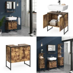 Waschbeckenunterschrank Fyrk Antikholz 60 x 60 cm Vicco