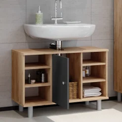 Waschbeckenunterschrank Fynn Anthrazit 80 x 54 cm Vicco