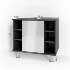 Waschbeckenunterschrank Fynn Anthrazit 60 x 54 cm Vicco