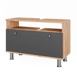 Waschbeckenunterschrank Fynn Goldkraft Eiche/Anthrazit 80.2 x 54 cm mit Schublade Vicco