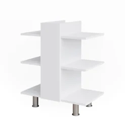 Waschbeckenunterschrank Fynn Weiß 60 x 70 cm mit 6 Ablage Vicco