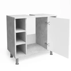 Waschbeckenunterschrank Fynn Beton 60 x 54 cm Vicco
