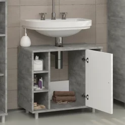 Waschbeckenunterschrank Fynn Beton 60 x 54 cm Vicco