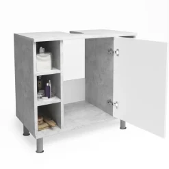 Waschbeckenunterschrank Fynn Beton 60 x 54 cm Vicco